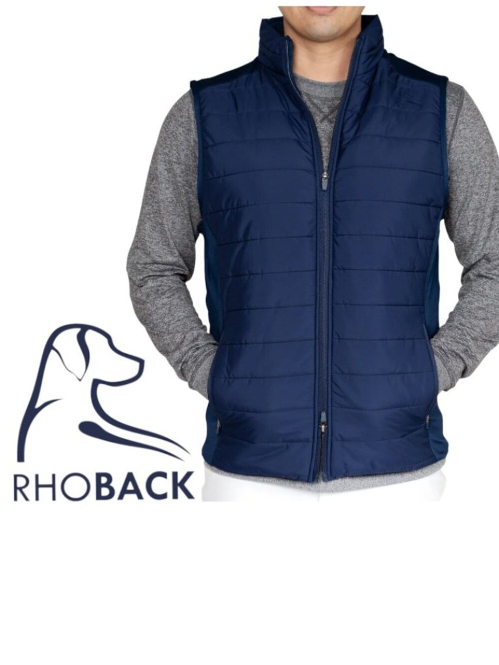 Rhoback Men's Fulton Performance Vest Navy Size Large